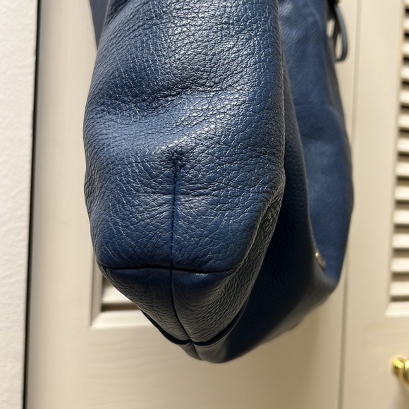 Coach Blue Leather Shoulder Crossbody Large Bag With Dust Bag Pre-Loved - Picture 6 of 12